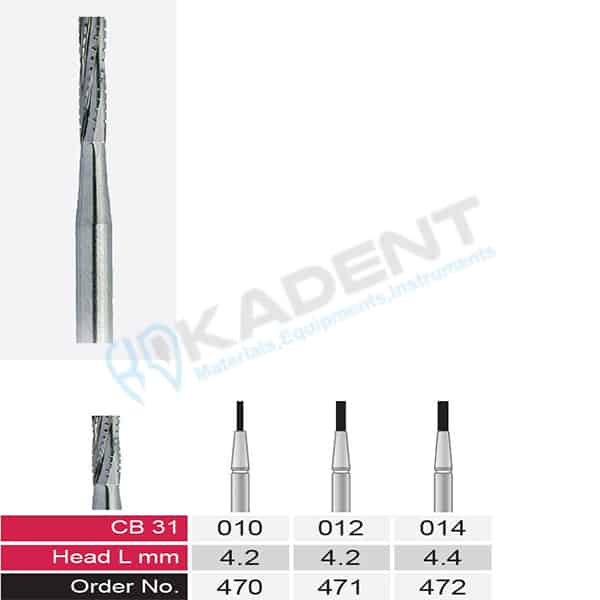 فرز کارباید دسته 19mm (جهت استفاده توربین) CB31– VerDent