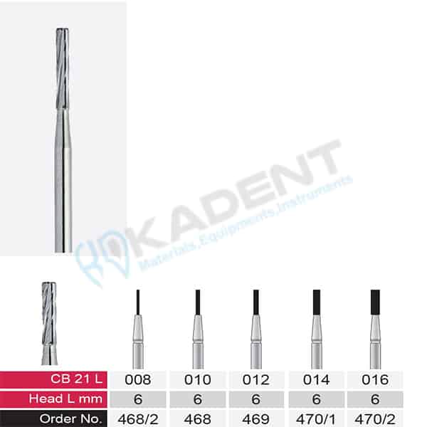فرز کارباید دسته 19mm (جهت استفاده توربین) CB21L– VerDent